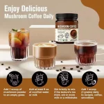 Mushroom coffee powder presentation