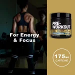 Pre-workout powder presentation
