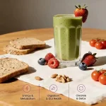 Super greens powder presentation