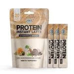 Superfood protein instant latte presentation