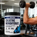 Creatine monohydrate powder for gym and sports nutrition brands