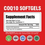 CoQ10 ubiquinol softgels formula and packaging