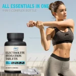 Electrolyte hydration tablets for active lifestyle supplement ranges