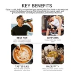 Superfood protein instant latte formula and packaging
