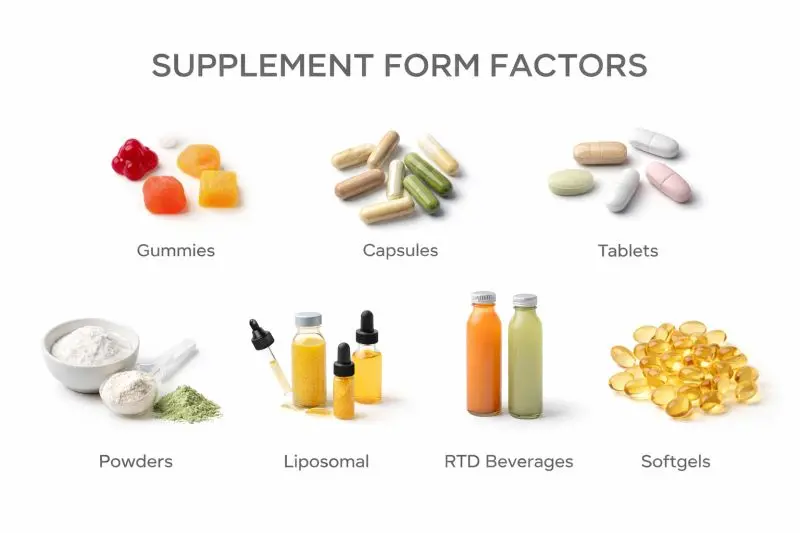 Gummies vs Tablets vs Softgels vs Powders: Which Supplement Format Fits Your Brand?