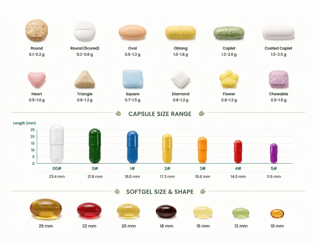 Custom Tablet/Capsule Size