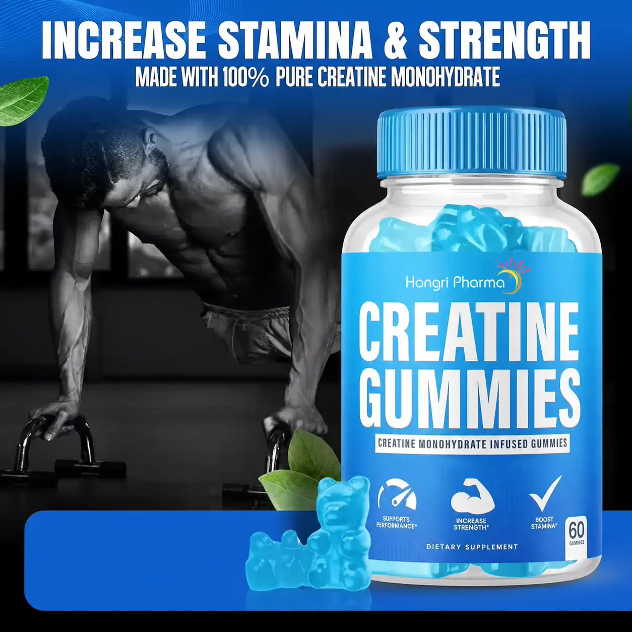 Creatine Monohydrate Gummies 5000 mg product presentation