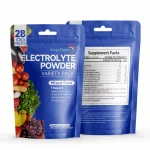 Electrolyte powder front and back packaging with Hongri Pharma branding