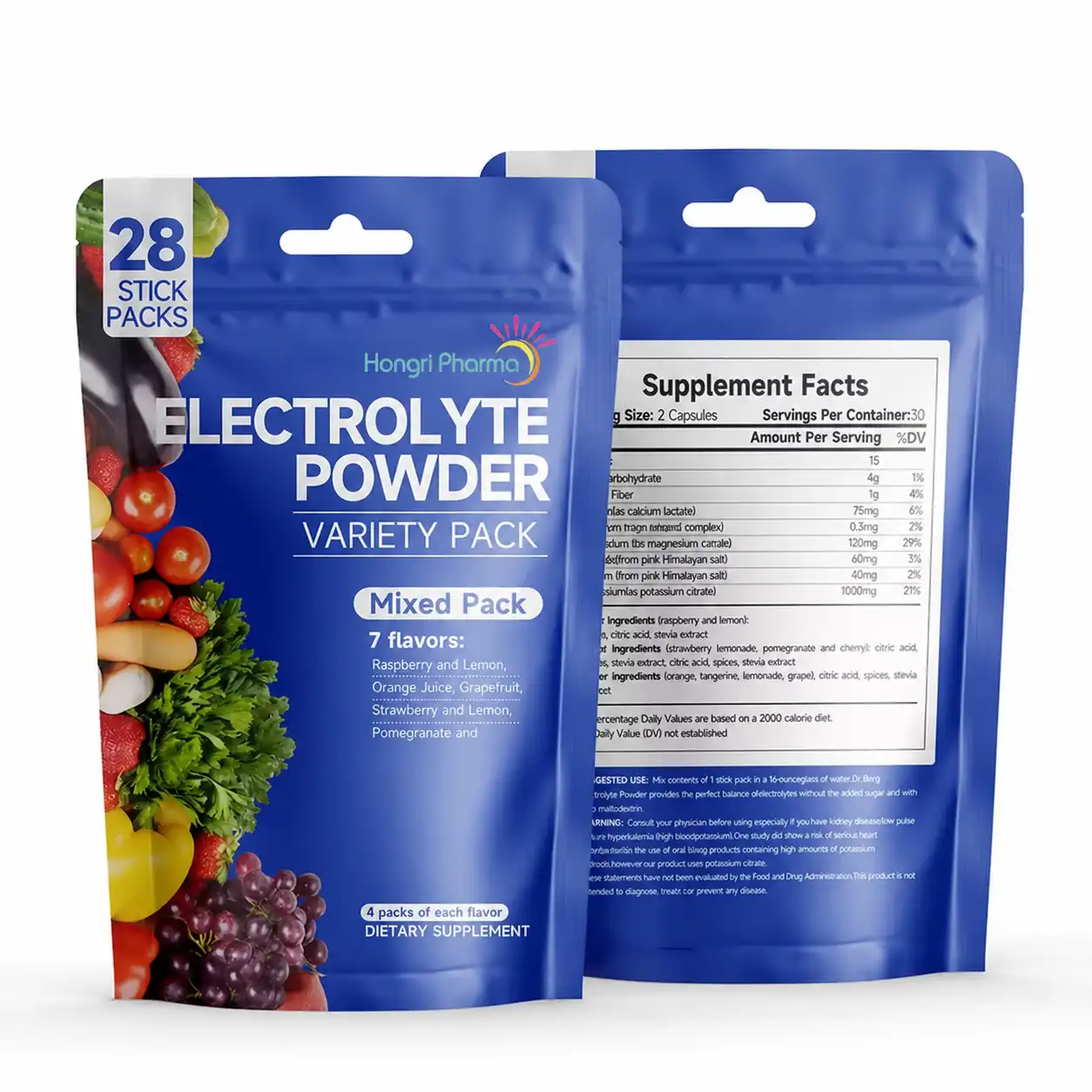Electrolyte Powder Stick Packs product presentation