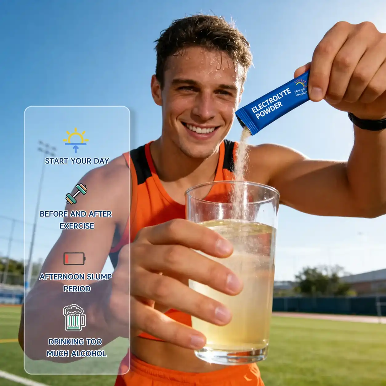 Electrolyte Powder Stick Packs formula and packaging details