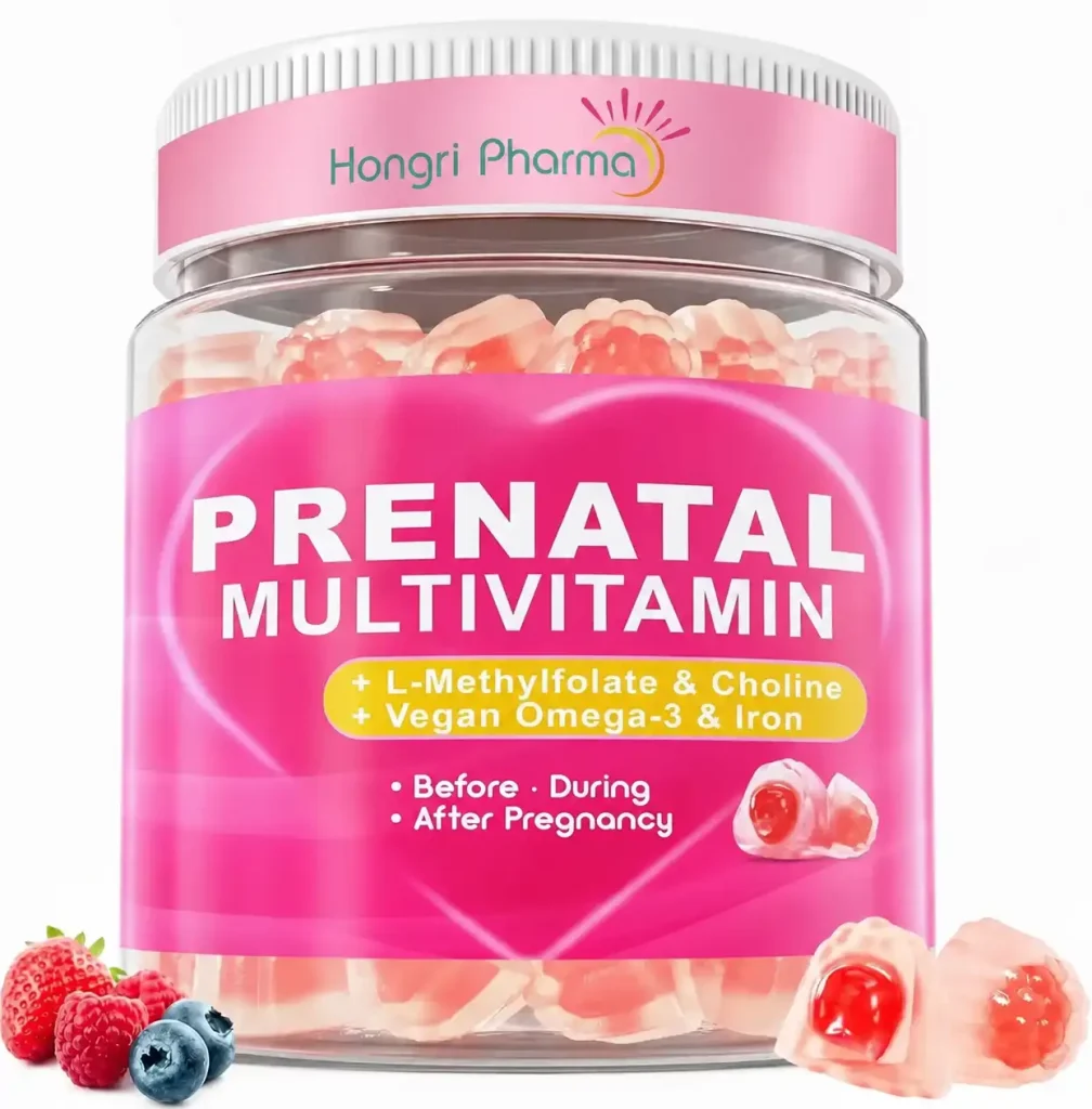 Prenatal Multivitamin Gummies with Methylfolate & DHA | OEM
