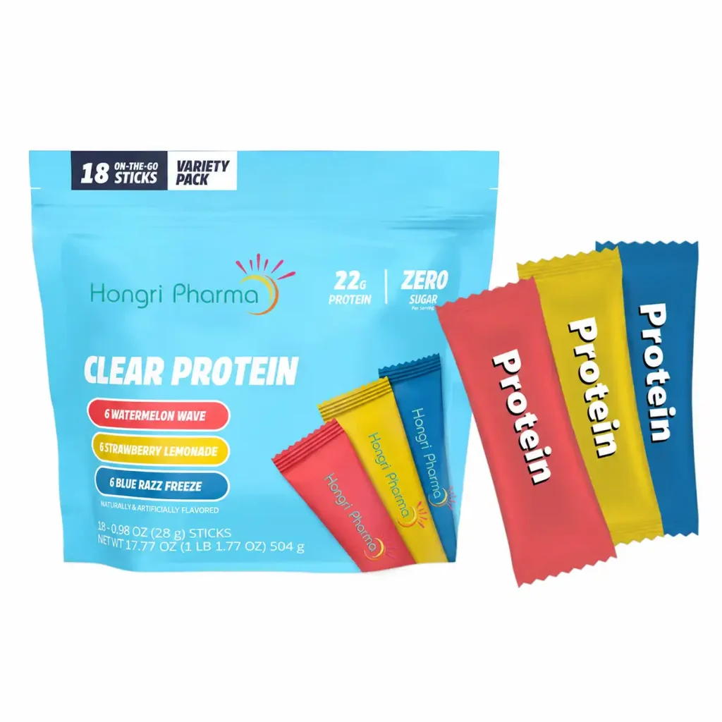 Clear Whey Protein Isolate Powder | OEM Stick Packs